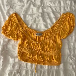 Urban Outfitters Yellow Crop Top